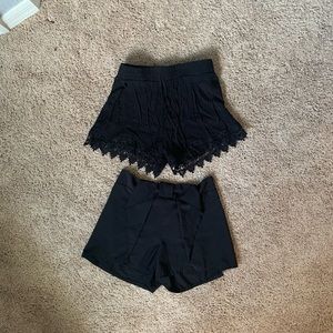 Lot of Two Black Shorts